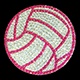 Volleyball (pink & silver)